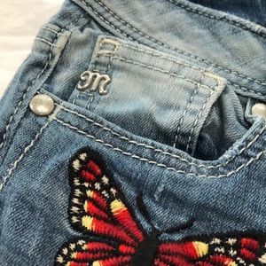 Miss Me! Girls size 14 butterfly skinny jeans